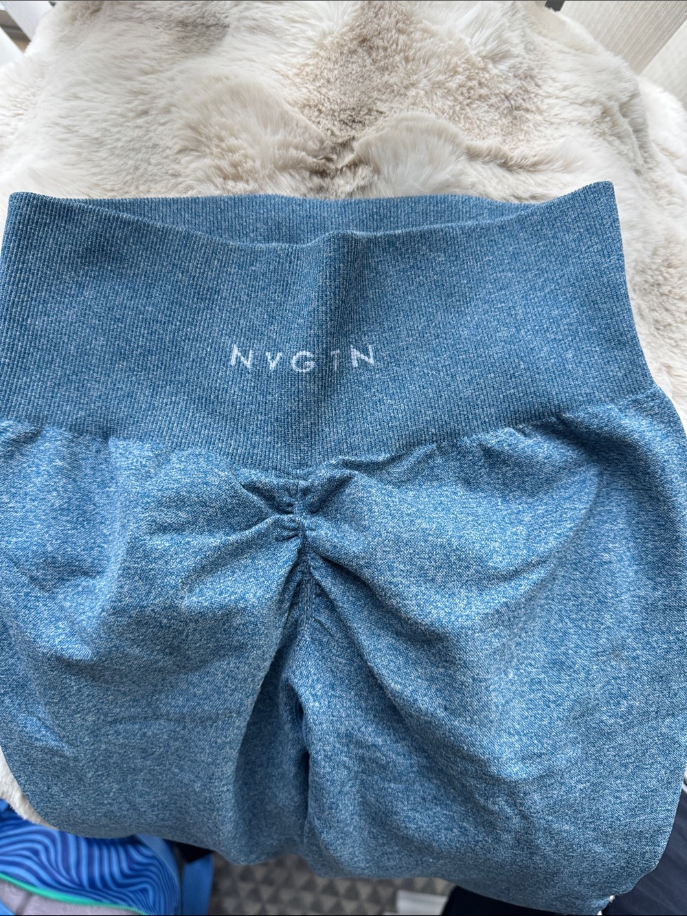 NVGTN Blue Seam-Scrunch Leggings